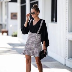 Veronica Embellished Tweed Overall Skirt